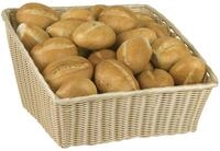 APS 40153 ECONOMIC Brauner Buffet Korb mit Edelstahlrahmen | 45 x 42 x 17/24 cm