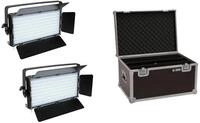 EUROLITE Set 2x LED PLL-480 CW/WW Panel + Case | 2x DMX-gesteuerte...