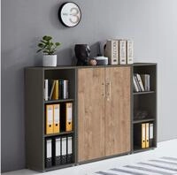 Aktenschrank in Anthrazit Gold Harbor Oak Office Edition abschlie&szlig;bar als