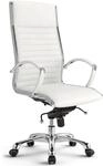 VERSEE Chefsessel Montreal aus Echtleder, Wei&szlig;, Sitzh&ouml;he 46&ndash;54 cm |...