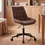 IDIMEX B&uuml;rostuhl VASILO h&ouml;henverstellbar, gepolstert, Cord - Braun | 54 x...