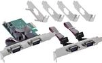 InLine PCIe x1 Schnittstellenkarte, 4X RS-232, Low Profile | 4x RS-232 Anschl&uuml;sse,
