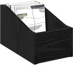 vidaXL LP Plattenbox Schwarz Eichen-Optik 18 x 32 x 18 cm | Holzwerkstoff sorgt...