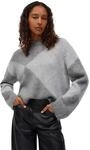 OPUS Strickpullover Damen | Argyle-Muster, Flauschige Struktur, Oversized Look