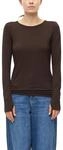 s.Oliver Damen T-Shirt &ndash; Langarm, Slim Fit, Jersey, Rundhalsausschnitt