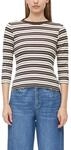 s.Oliver Damen T-Shirt &ndash; Slim Fit, 3/4-&Auml;rmel, Rundhalsausschnitt