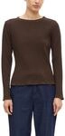 s.Oliver Damen T-Shirt &ndash; Slim Fit, Langarm, Rundhalsausschnitt