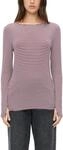 s.Oliver Damen T-Shirt &ndash; Langarm, Slim Fit, Jersey, Rundhalsausschnitt