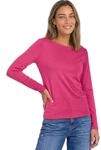 Damen Basic Shirt mit U-Boot-Ausschnitt