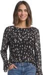 Street One Damen 3232124 Shirt aus Mesh mit Langen Volant-&Auml;rmeln (1er Pack)
