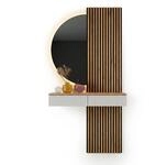 Planetm&ouml;bel Flurgarderobe Set Konsolentisch 100 cm | Spiegel mit Beleuchtung