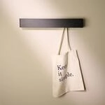 Designfabrik Hamburg Wandgarderobe | 57 cm Schwarz | verdeckte Haken 