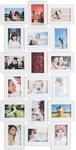 Relaxdays Bilderrahmen Collagen, 18 Bilder, 10x15, Hoch- & Querformat, wei&szlig; | antik,