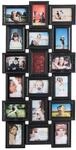 Relaxdays Bilderrahmen Collagen, 18 Bilder, 10x15, Hoch- & Querformat, antik, Wand
