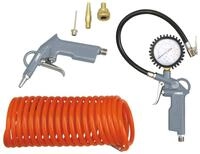 ABAC 6-teiliges Kompressor-Zubeh&ouml;r Set G-813, enth&auml;lt Reifenf&uuml;ller mit Manometer,