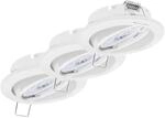 Oktaplex 3er Set Dijon LED Spots 230V dimmbar Schwenkbar Einbautiefe 35mm |...