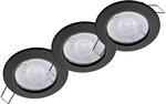 Oktaplex 3er Set Sedan LED Einbaustrahler 230V 3Step dimmbar 2700K Warmwei&szlig; |...