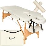 tectake&reg; Mobile Massageliege 2 Zonen, klappbar, h&ouml;henverstellbar, mit
