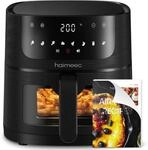 HAIMEEC Airfryer 6L, Hei&szlig;luftfritteuse mit Sichtfenster, Fritteuse ohne &Ouml;l mit