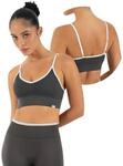 SMILODOX Sport BH Damen Yari Shaped Fit Bustier V-Ausschnitt, Seamless Fitness...