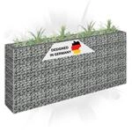 DELUKE Gabionen Hochbeet ROON aus Stahl | 180x30x90cm | Steinkorb Gabionengitter