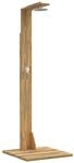 vidaXL Gartendusche 219 cm Massives Akazienholz und Edelstahl Wei&szlig;