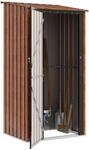 vidaXL Gartenh&uuml;tten Braun 103 x 86 x 200 cm Metall