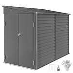 Outsunny Metall Ger&auml;tehaus 3,5m&sup2; 143x270x202 cm Ger&auml;teschuppen mit Pultdach 