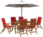 vidaXL 7-teiliges Garten Essset Natur Massivholz Akazie | Gefertigt aus...