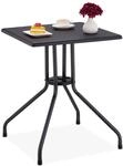 Relaxdays Gartentisch Rattan-Optik, quadratisch, HBT: 75x61x61cm, Balkontisch,