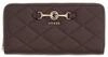 GUESS Geldb&ouml;rse Frances SLG Large Zip Around Wallet Brown Dunkelbraun