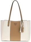 GUESS Schultertasche Businesstasche mit Laptopfach Noelle II Tech Tote Cream