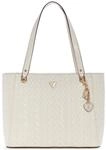 GUESS Schultertasche Stacey Noel Tote Cream White creme