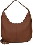 Burkely Leder Schultertasche Soft Skylar Hobo Round Bag Chestnut braun