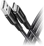 AXAGON BUCM-AM20AB USB-C zu USB-A Kabel, 2 m, USB 2.0, 3A, geflochten - schwarz