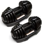 KM-Fit Kurzhanteln verstellbar | 12,5-25 kg | Gusseisen | Hanteln Home Gym 