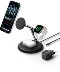 Belkin UltraCharge 3-in-1 Induktive Ladestation mit Qi2, 25W &ndash; Schwarz 