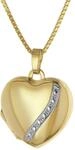 trendor Medaillon Herz Gold 333 / 8K mit Vergoldeter Damen-Halskette 39056 
