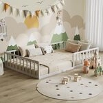 VitaliSpa Bodenbett Minno 120x200, Kinderbett aus Metall, Montessori Bett mit