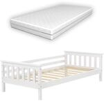 [en.casa] Kinderbett Nuuk mit Komfort-Matratze 70x140 cm Jugendbett mit...