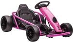 HOMCOM 24 V Elektro Go-Kart Kinder 13 Km/h Gokart mit Drift-Funktion Rosa 