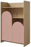 Mirjan24 Regalschrank Isenat MD08 mit 2 T&uuml;ren (Puderrosa) | Standregal mit
