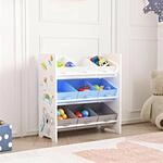 [en.casa] Kinderregal Boiro Kinderzimmerregal 60 x 62 x 30 cm stehend mit 9...