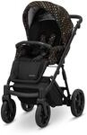 Kunert Ivento 2in1 Kinderwagen mit schwarzem Rahmen und wei&szlig;em Stil (Schwarzer...