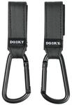 Dooky Kinderwagenhaken Small 2er Set Buggy Taschenhaken, Schwarz | Verstellbare