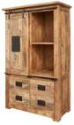 MASSIVMOEBEL24.DE Schrank Mango Natur lackiert Railway #113 | 90x45x150 (BxTxH)...