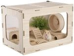 VEVOR Hamsterk&auml;fig Nagerk&auml;fig Nagarium Hamstergehege Holz 605x405x405mm 