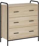 vidaXL Sideboard Sonoma-Eiche 97 x 33 x 81 cm Holzwerkstoff | Klare Linien und...