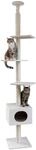Kerbl Pet Kratzbaum Ferdi wei&szlig;, 38 x 38 x 240-260 cm | Kratzbaum f&uuml;r Katzen, 38 &times;