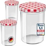 WELLGRO 25x Einmachgl&auml;ser mit Schraubdeckel - 435 ml, 8,5 x 12 cm (&Oslash;xH),